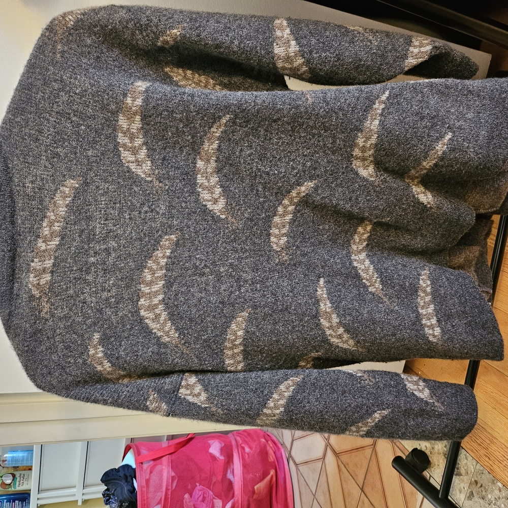 Gray Patterned Cardigan - Picture 3 of 3